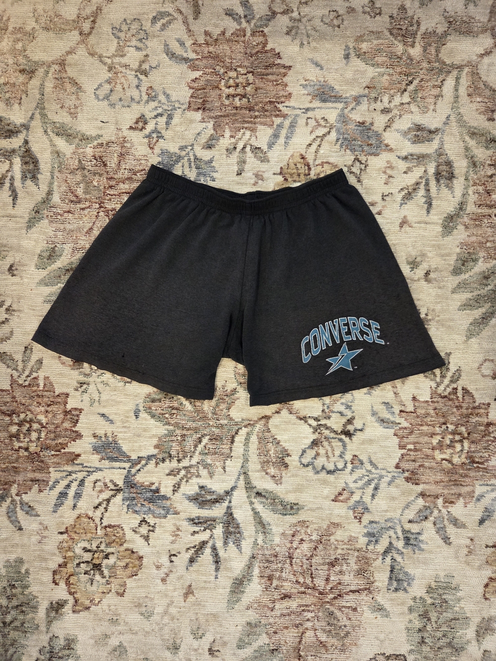 Vintage Converse Grey Sweat Shorts with Blue Logo
